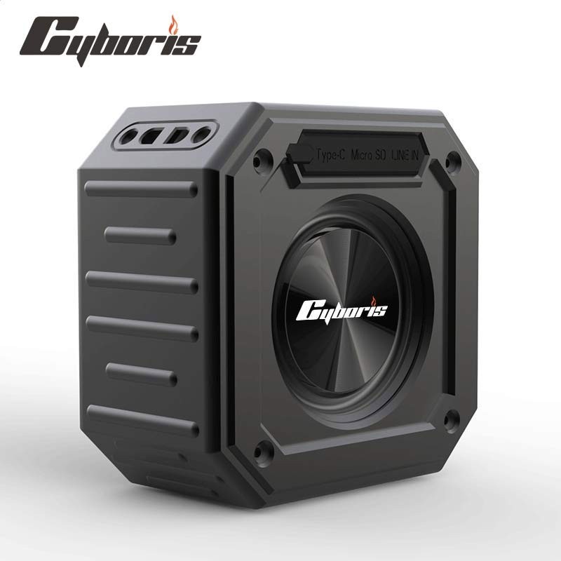 Cyborisx1s ลําโพงบลูทูธไร ้ สายซับวูฟเฟอร ์ ลําโพงกลางแจ ้ ง IPX7 กันน ้ ํามินิลําโพงเสียงเบส TWS สนับสนุน TF/ วิทยุ FM