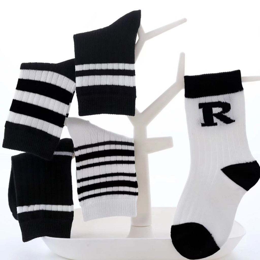 5คู่ฤดูใบไม้ร่วงแฟชั่นชายถุงเท้าสําหรับเด็กน่ารักเด็กสาวมีความสุขตลกเรือถุงเท้ายาวสีขาวฤดูใบไม้ผลิเสื้อผ้าเด็ก - รูปที่ 6