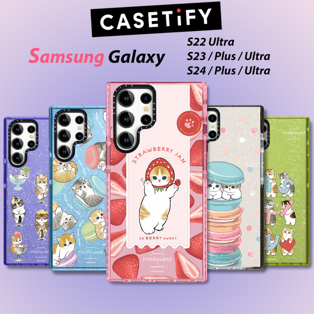 MofusandขนมหวานแมวCasetifyกรณีSamsungเคสโทรศัพท์สําหรับSamsung Galaxy S25Ultraใช้งานร่วมกับS24 Plus 