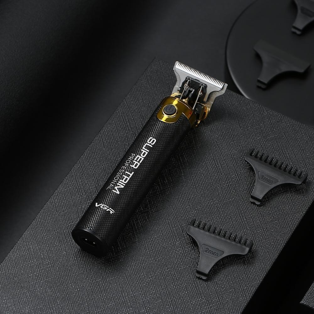 VGR 082 T-blade Zero ตัดผม Clipper ผมแบบชาร์จไฟได้ Professional ไฟฟ้าผม Trimmer ไร้สายสําหรับชาย