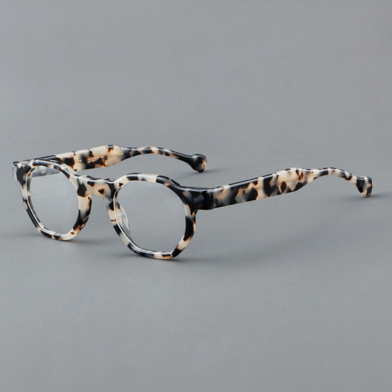 133 มม.Retro Acetateกรอบแว่นตาผู้ชายผู้หญิงรอบแว่นตา 2114
