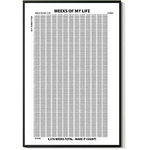 ผนังศิลปะสัปดาห์ชีวิตของฉัน-4000ชีวิตสร้างแรงบันดาลใจสัปดาห์ปฏิทินโปสเตอร์ตกแต่งผนังผ้าใบศิลปะพิมพ์ภ