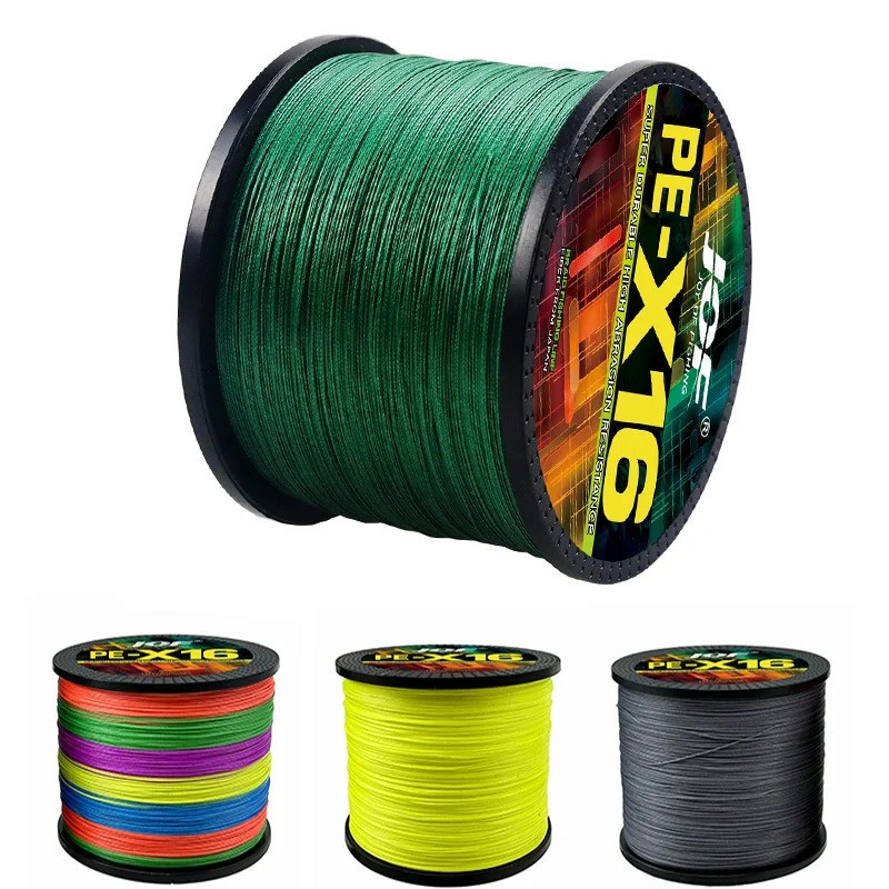 Jof ยี่ห้อ X16 Smooth ทนทาน PE สายตกปลาถัก Pesca ญี่ปุ่นน้ําเค็มลอยลวด 100/300 M 25-200LB สานเครื่องมือ Peche Dyneema Line
