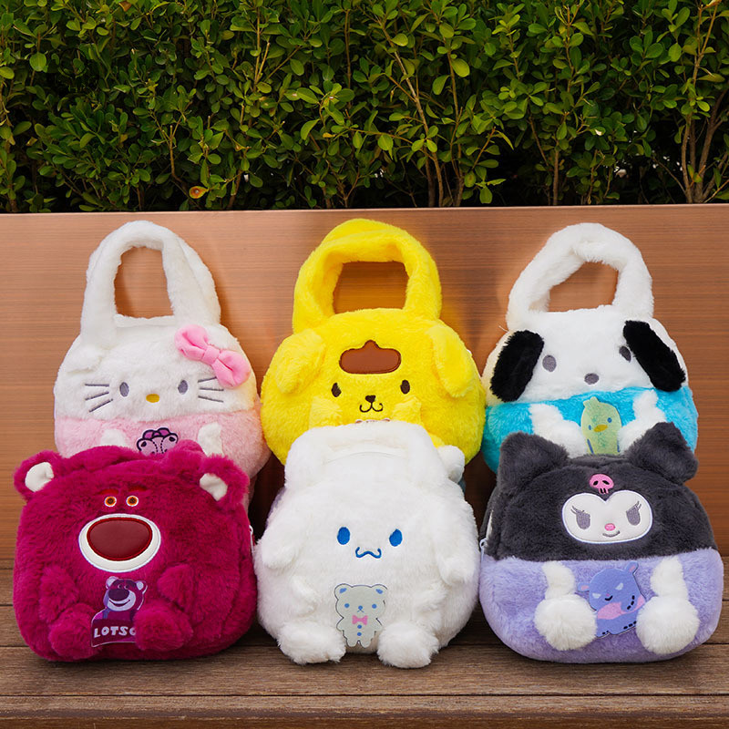Kaciiy กระเป๋าสะพายไหล่ กระเป๋าถือ ลายตุ๊กตาแมว Kulomi Melody Cinnamoroll สไตล์เกาหลี สําหรับเด็กผู้หญิง ใหม่ กระเป๋าถือแฟชั่น ลายการ์ตูนตุ๊กตาอนิเมะน่ารัก สําหรับเด็กผู้หญิง