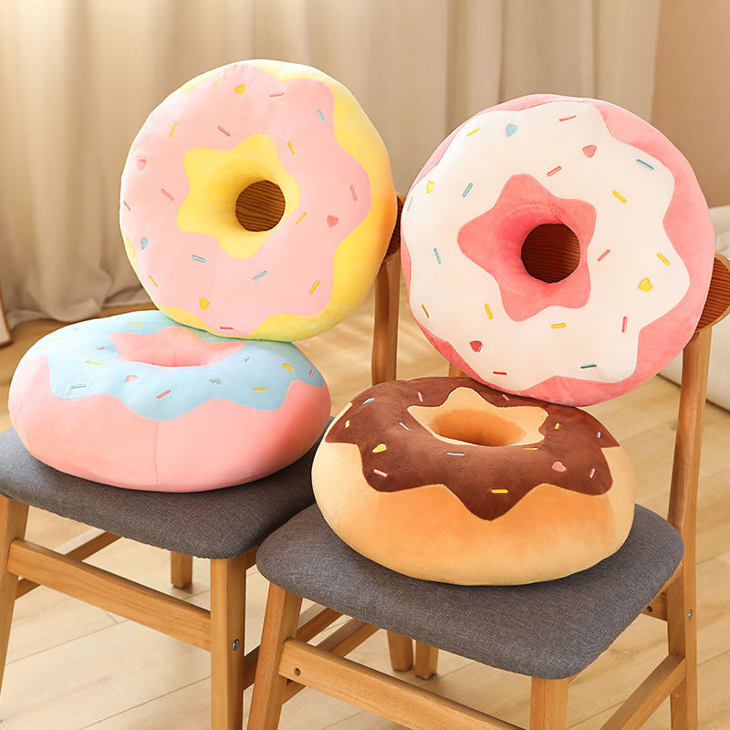 หมอนน ่ ารักหนา Super Soft Donut เบาะขี ้ เกียจ Hug เอวเบาะ Office Nap หมอน Super Soft Multifunctional Futon