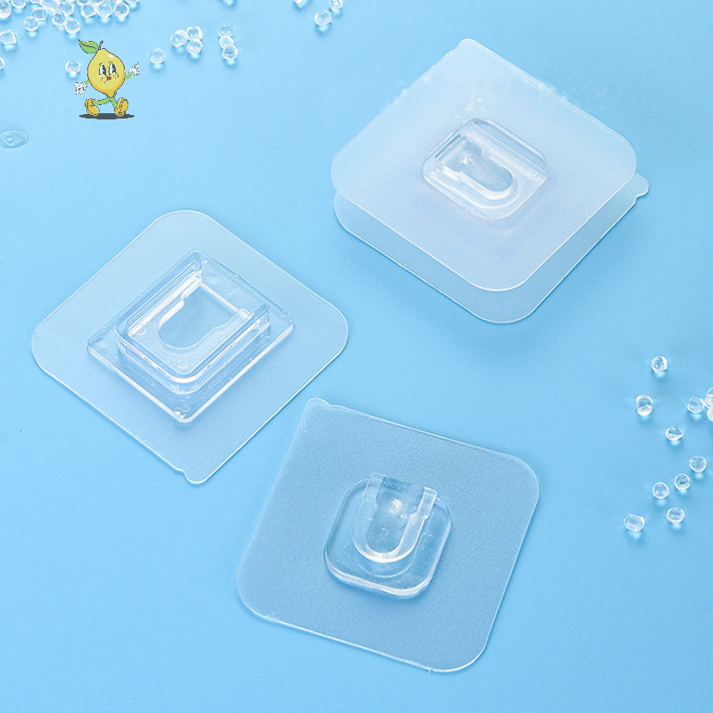 [mozh ] ตะขอแขวนติดผนังกาวสองหน ้ า Strong Transparent Wall Storage Sucker [TH ]