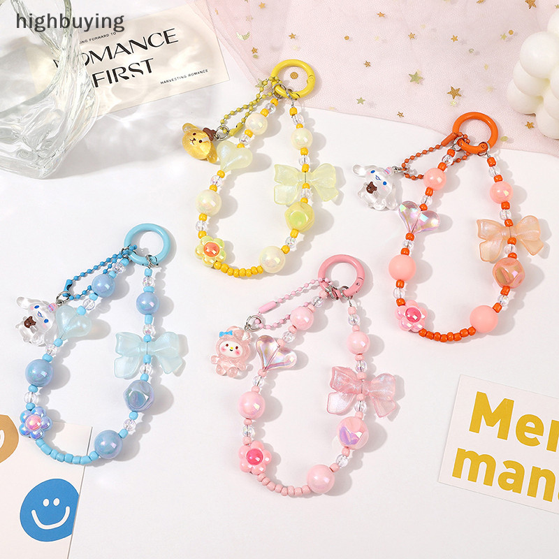 [ซื้อสูง] ลูกอมสีโทรศัพท์โซ่สั้นเสน่ห์สายรัดข้อมือ คําศัพท์ โทรศัพท์มือถือเชือกเส้นเล็กสาวพวงกุญแจกรณีโทรศัพท์มือถือแขวนโซ่หุ้นใ