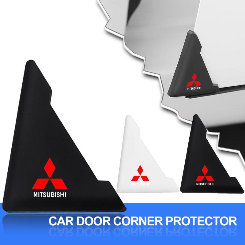 2pcs รถมุมประตูป้องกัน Decals สติกเกอร์สําหรับ Mitsubishi ASX Lancer Pajero Outlander L200 EVO