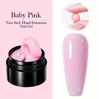 Non Stick Hand Solid Extension เล็บเจล Clear Nude Pink Extension Gel Rhinestone กาวเจล 6ml