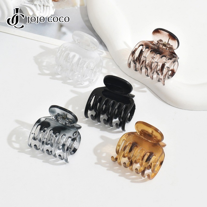 Jojo COCO กิ๊บติดผมโปร่งใสสไตล์เกาหลีแฟชั่นเรียบง่ายขนาดเล็ก Grabber เครื่องประดับหัวกิ๊บประจําวันของผู้หญิง
