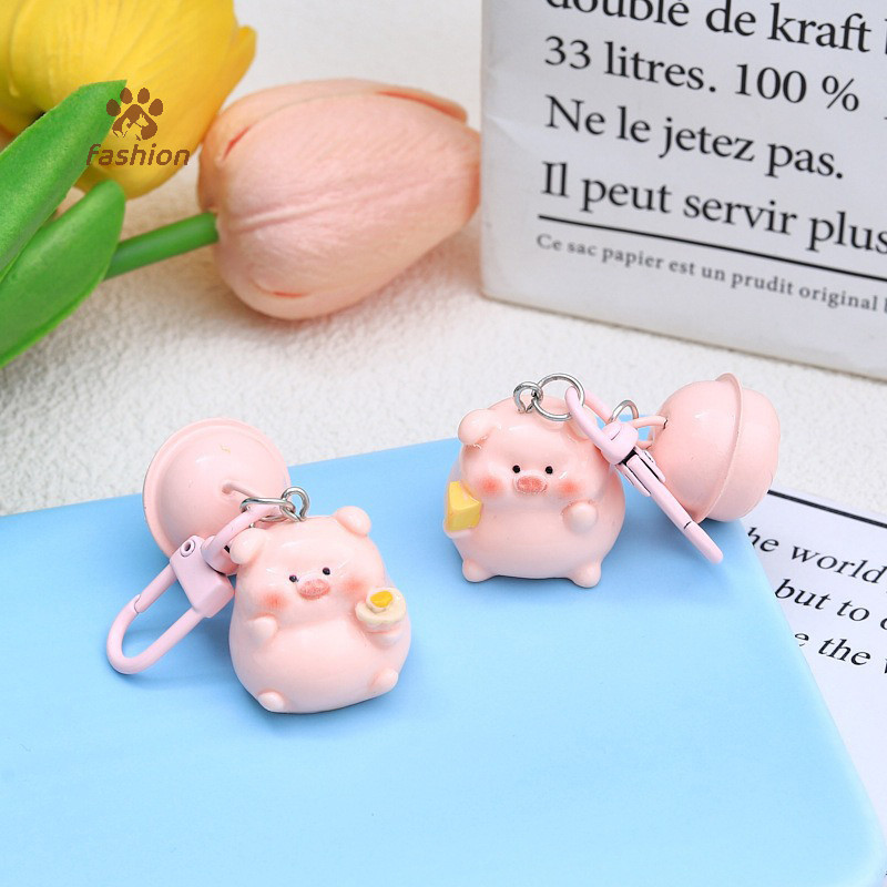 [แฟชั่น] อัล สามมิติหมูสีชมพูพวงกุญแจพวงกุญแจตกแต่งกระเป๋าจี้หมูพวงกุญแจกระเป๋าเป้สะพายหลังจี้เหมาะสําหรับคีย์และเป้ {ไทย}
