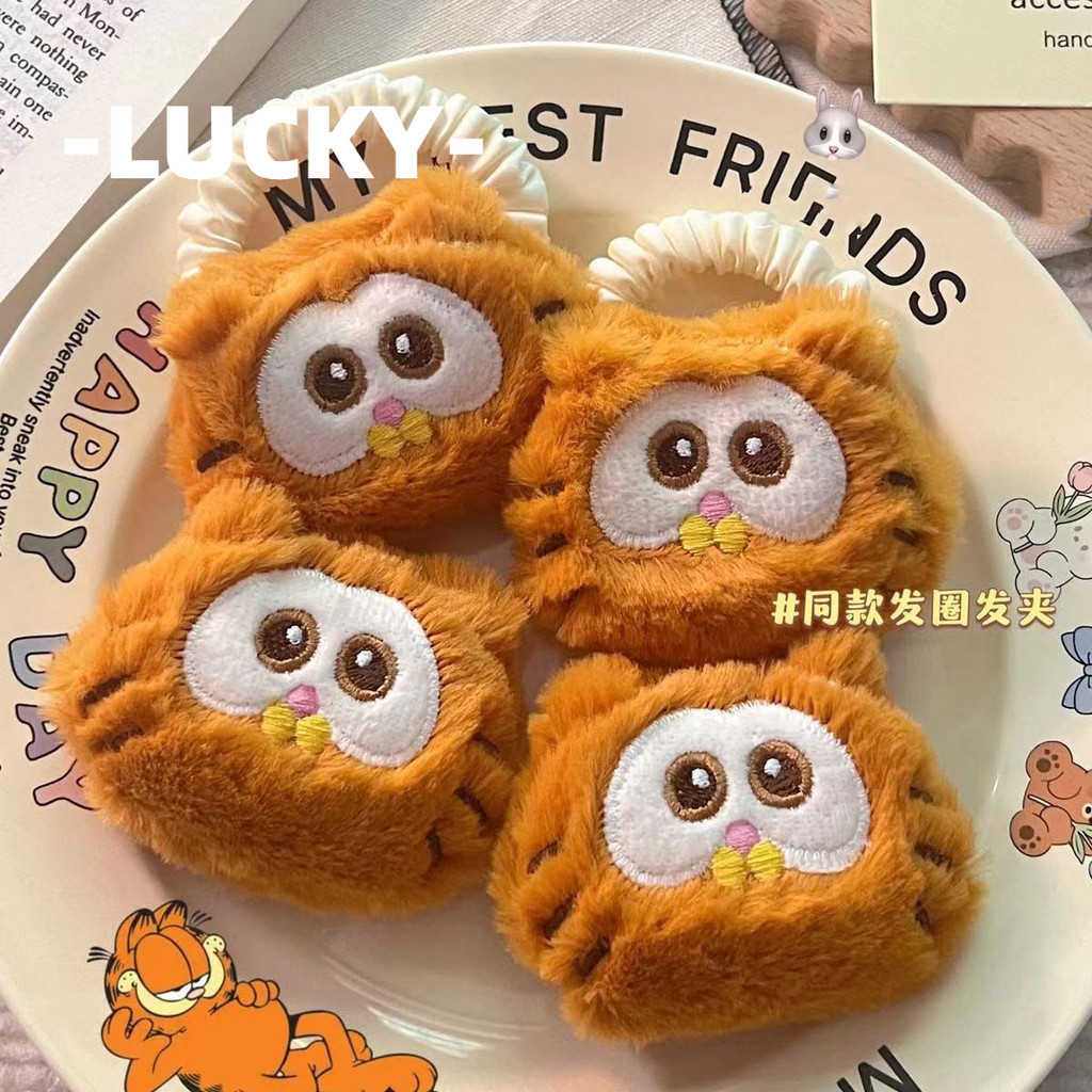 2024 ฤดูร้อนสไตล์ใหม่น่ารักตุ๊กตาสีส้มตุ๊กตาแมวกิ๊บสาว ซอก อินเทรนด์ผมแหวนอุปกรณ์ผมเข็มกลัดอุปกรณ์เสริม