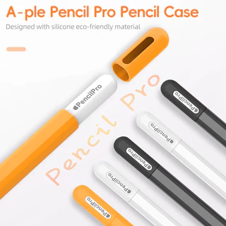 Fonken กล่องดินสอสําหรับ Aple Pencil Pro การจับคู่สีซิลิโคนอ่อนนุ่มฝาครอบป้องกันบางเฉียบสําหรับ i-Pad Pencil Pro