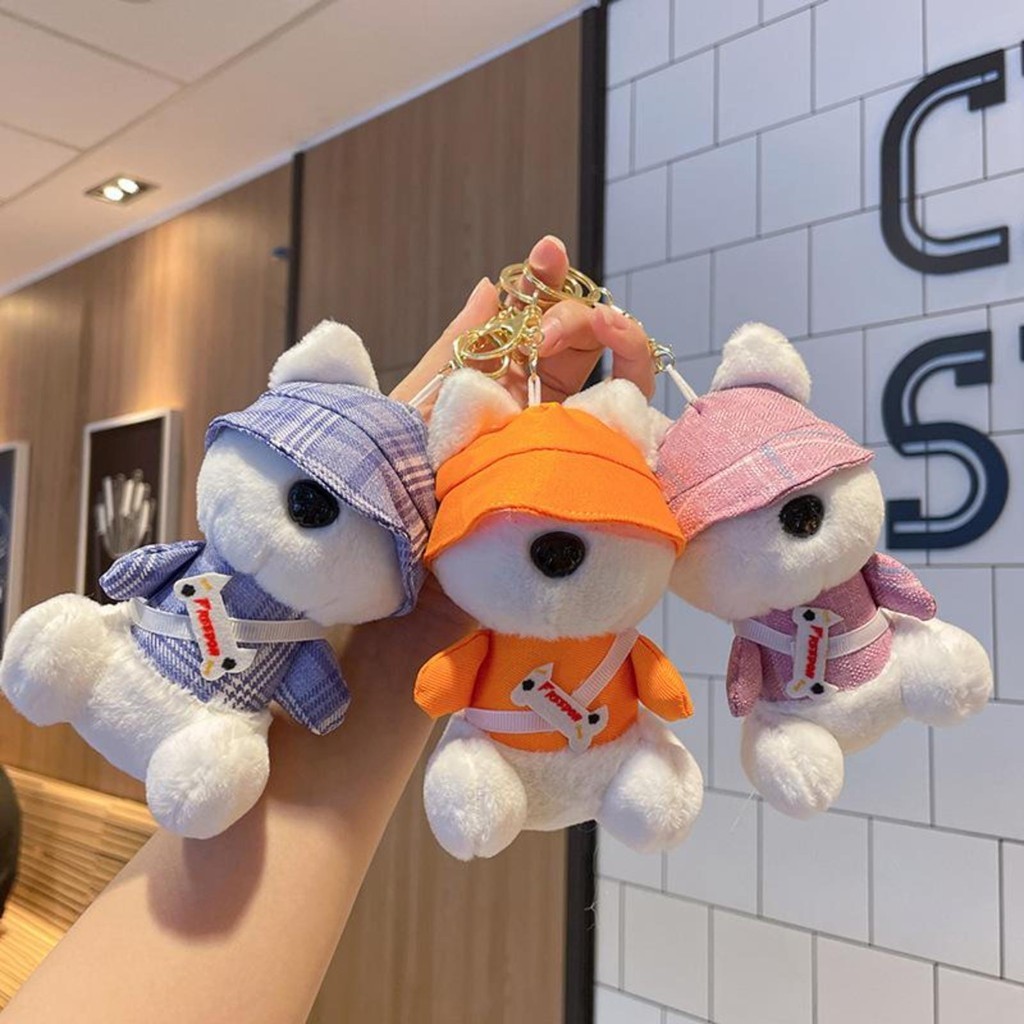 จี้ตุ๊กตาลูกสุนัข มาใหม่ ตุ๊กตาแผงลอย ขายส่ง ตุ๊กตาดาราอินเทอร์เน็ต พวงกุญแจการ์ตูน ของเล่นตุ๊กตา