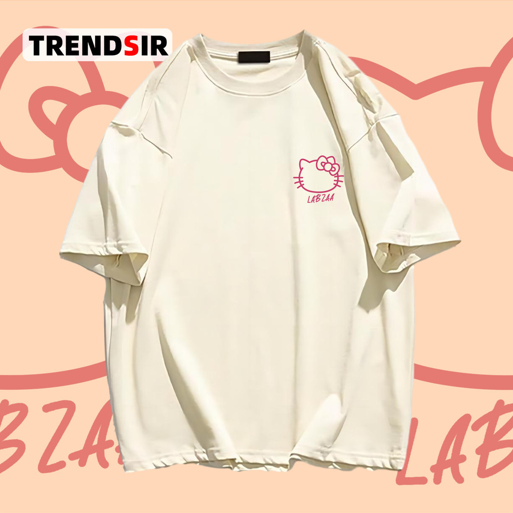 TrendSir🔥มาใหม่ ลายเยอะ ผ้าดีมาก🔥เสื้อยืด summer เสื้อยืด oversize Sanrio Hello Kitty หลวม🤩100% Cotton 9สี M-3XL