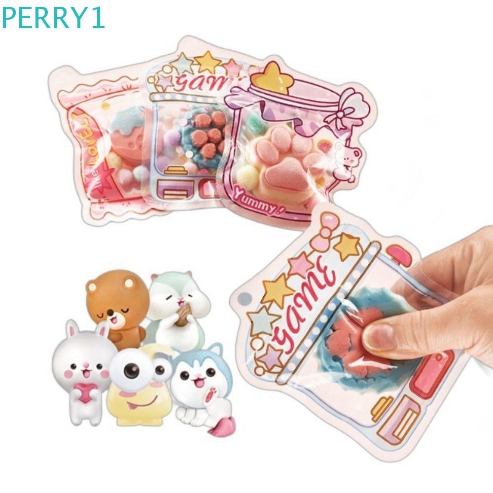 Perry ของเล่นหยิกแพ็ควัสดุ, Cat Claw DIY Craft Cat Paw Mochi วัสดุแพ็ค, Creative Decompression Blowable Bubble Non-marking บีบของเล่น DIY วัสดุหยิกทํา