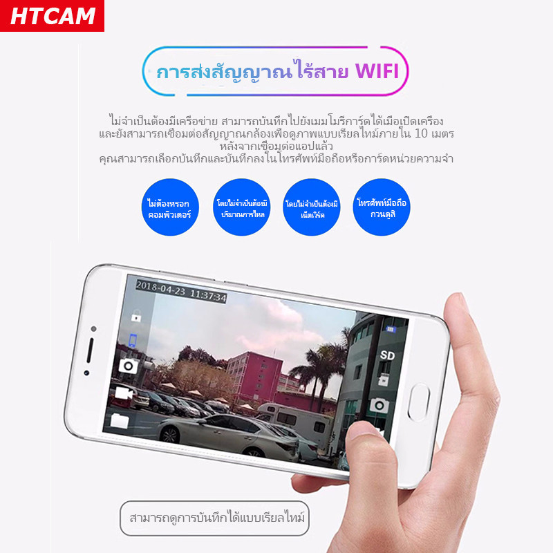 กล้องไร้สาย กล้อง กล้องจิ๋ว ติดหน้าอก ชัด 1080P Sport Action Camera Night Vision การบันทึกเสียง/วิดีโอ/การถ่ายภาพ