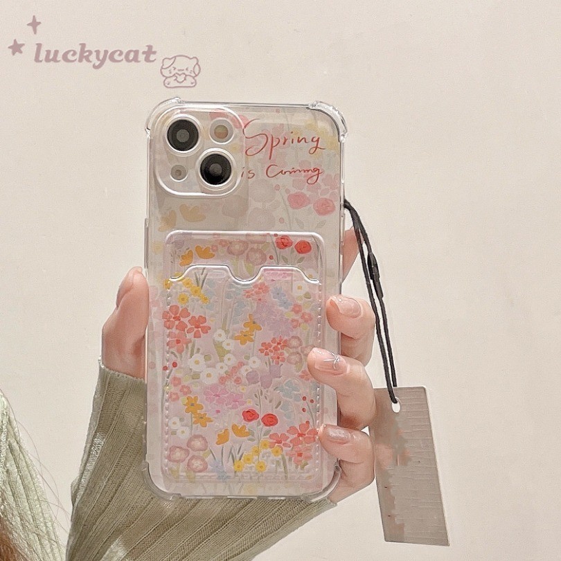 Iphone 15 14 13 12 11 Pro Max X XR XS Max X XR XS Max 7 8 Plusเคสโทรศัพท์Insภาพวาดสีน้ํามันสดดอกไม้ปกอ่อน