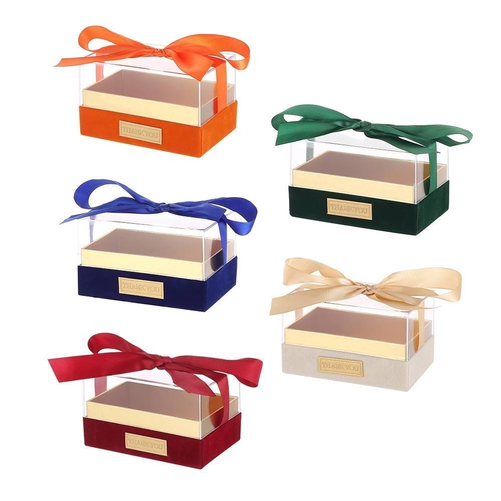 Topbeauty Bow Present Box, กล่องของขวัญมือแต่งงานโปร่งใสอะคริลิค, กล่องของขวัญวันวาเลนไทน์หรูหราเบาๆ - รูปที่ 2