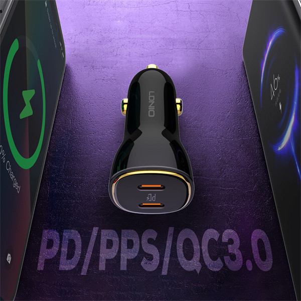 LDNIO 60W Dual PD Super Fast Car charger C104