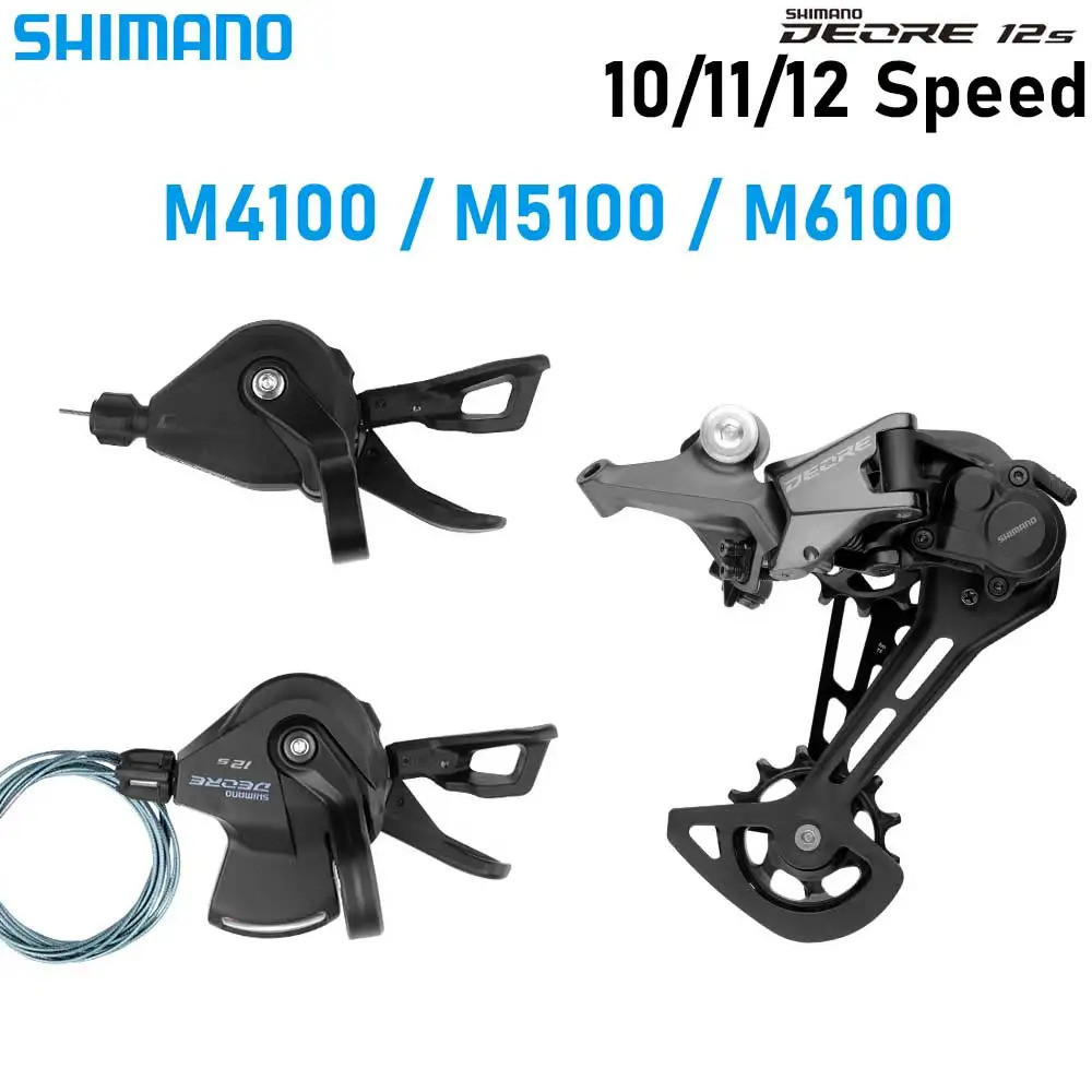 Shimano Deore Shift Lever SL-M4100 M5100 M6100 10/11/12 ความเร็ว MTB Derailleurs ชุด RD-M4100/M5100/