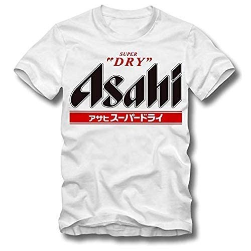 Asahi Super Dry T Shirt Beer for All Seasons Label Mens Cotton Tops ดีไซน์ตลก