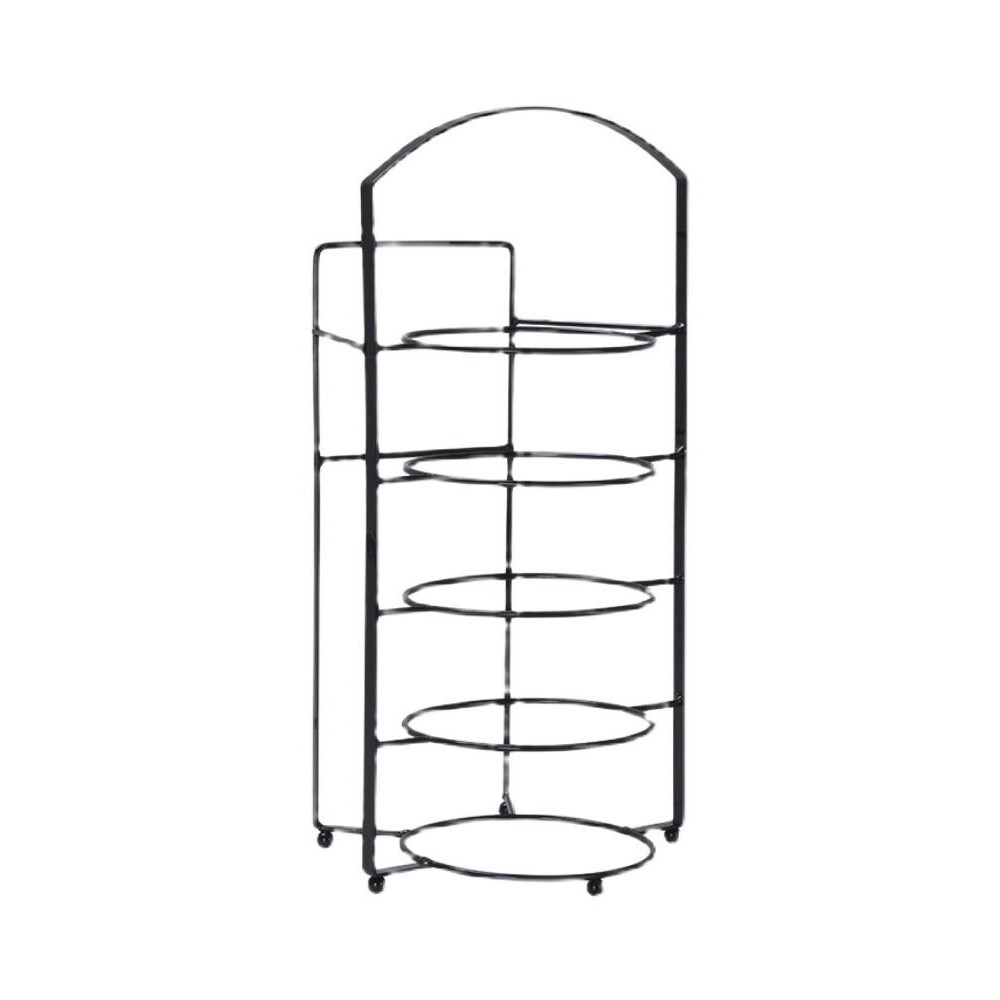 ห้องครัวทําอาหาร Simple Rack ตารางแบบพกพาติดผนัง Multi-Layer Storage Fantastic ในครัวเรือนทนทานชั้นวาง