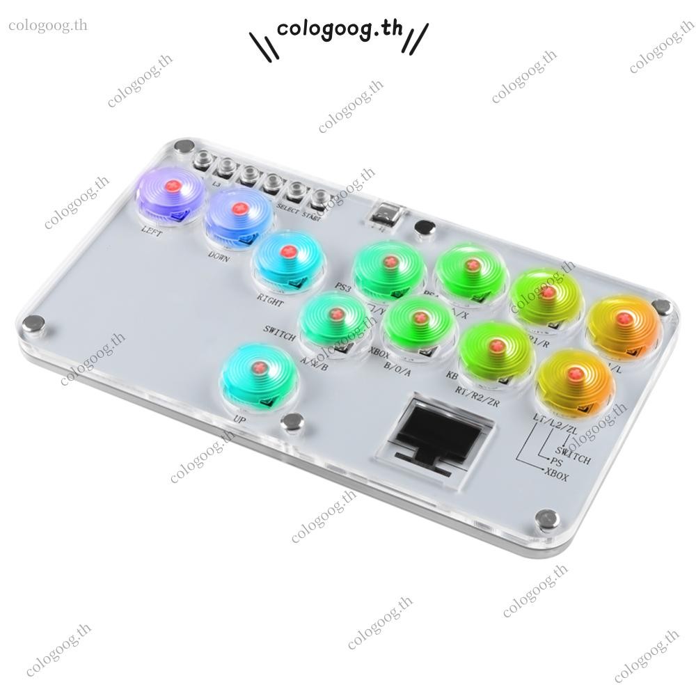 Arcade Stick Controller Leverless Controller ต่อสู้ Sticks สําหรับ PC/PS4/PS3/Switch