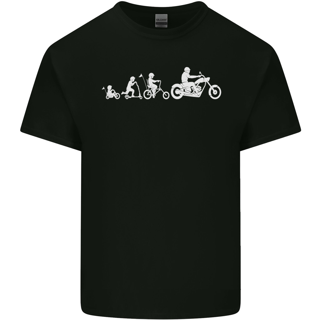 Evolution Motorcycle Motorcycle Biker Mens Light Cotton T-Shirt