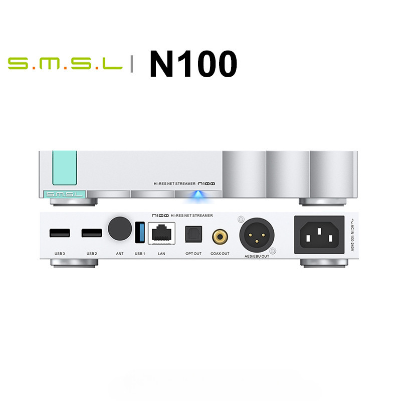 Smsl N100 Hi-Res Net streamer รองรับทุกฟังก์ชั่นของ VOLUMIO รองรับ TIDAL / QOBUZ Airplay / DLNA / ROON WIFI