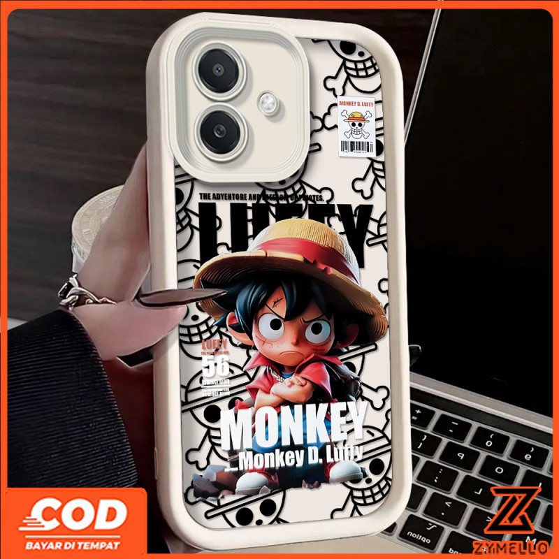 เคสสำหรับ Realme Note 60 Realme Note 50 Realme C75 C65 C67 C61 C55 C53 C51 เคสซิลิโคนกันกระแทก One Piece Luffy