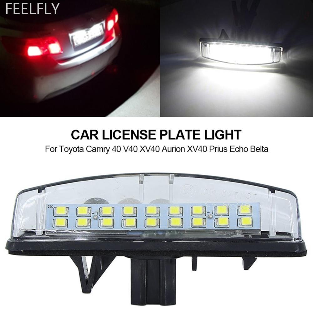 Feelfly 1 PC LED รถป้ายทะเบียนหลอดไฟ 18LEDs CanBus สําหรับ Toyota Camry 40 V40 XV40 Aurin XV40 Prius