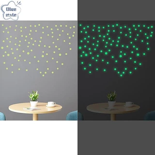 Bluestyle Luminous Dots สติ๊กเกอร์ติดผนังเรืองแสงบ้านเด็กผนัง DIY Self-กาวตกแต่งเรืองแสงใน Dark สติกเกอร์ใหม่