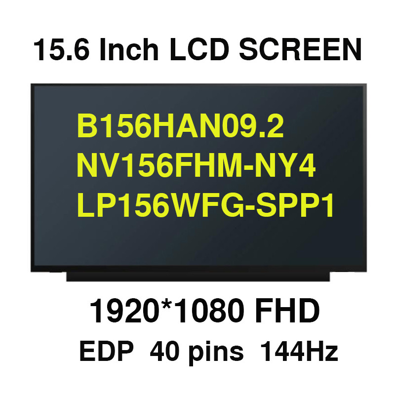 15.6 "144Hz แล็ปท็อปหน้าจอ LCD B156HAN09.2 Fit NV156FHM-NY4 LP156WFG-SPP1 สําหรับ Lenovo Legion 5-15
