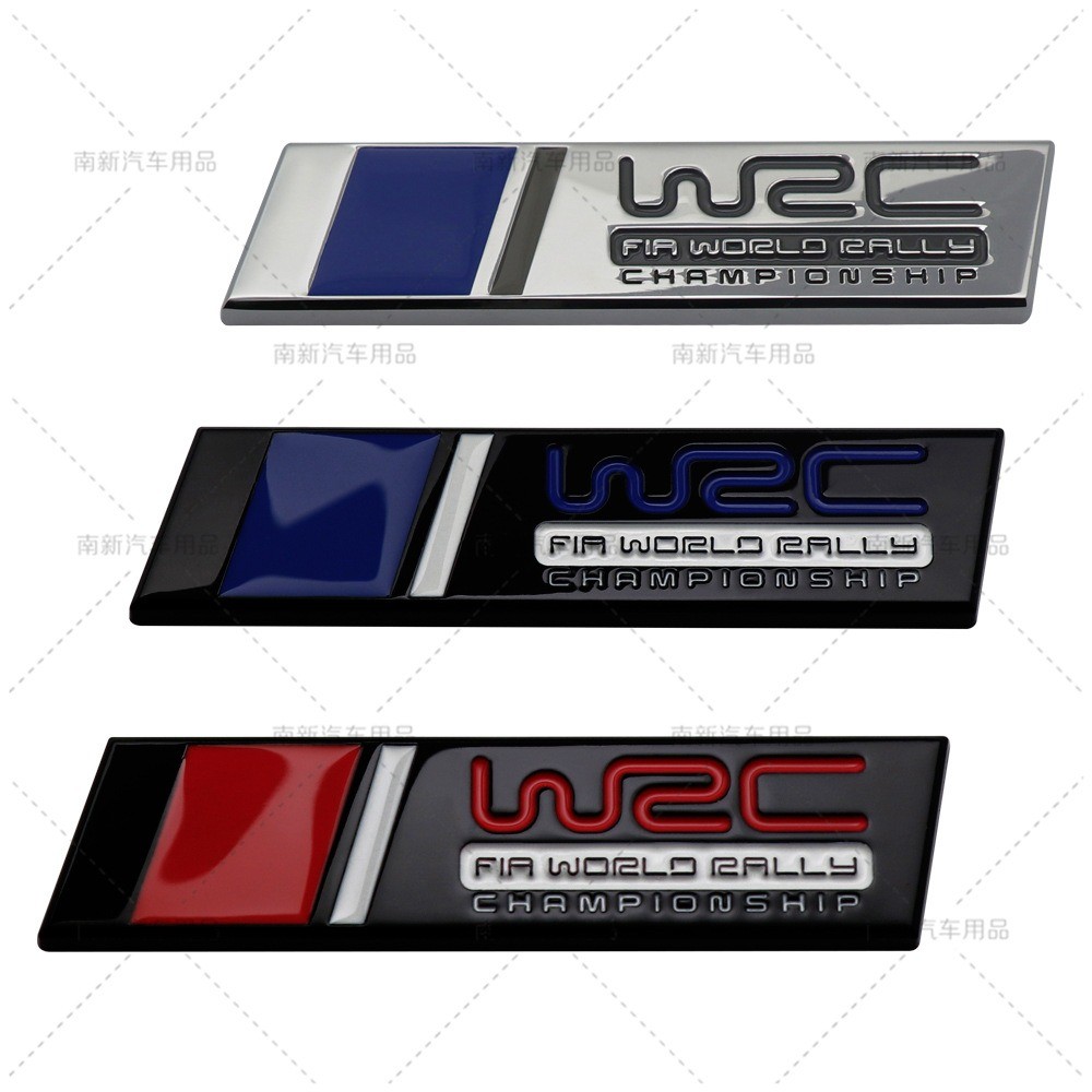 การปรับเปลี่ยนรถ WRC สติกเกอร์สัญลักษณ์เหมาะสําหรับ Honda WRC Rally โลโก้ตกแต่ง WRC สติกเกอร์รถโลหะ