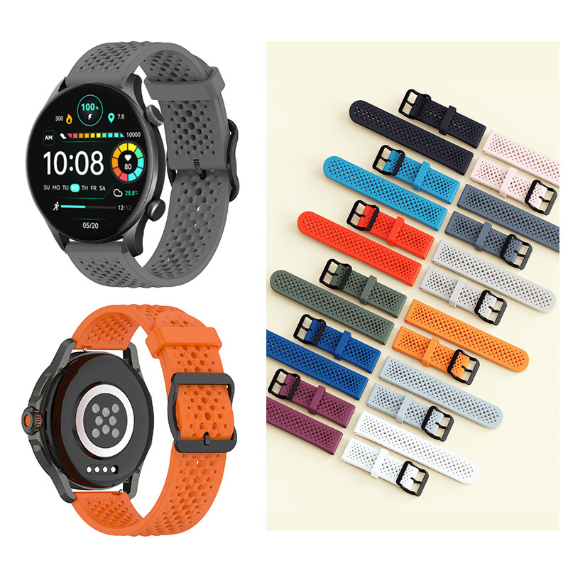 22 มม.กีฬากลางแจ้งสําหรับ Xiaomi Haylou พลังงานแสงอาทิตย์ LS05 / RT LS05S /RS3 LS04/RT2 LS10/GST