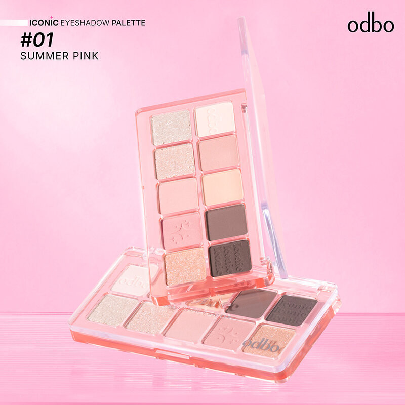 ODBO Iconic Eyeshadow Palette 7g โอดีบีโอ พาเลทอายแชโดว์ 10 เฉดสี. รูปที่ 5
