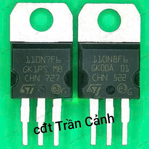 MOSFET 110N8F6,STP100N8F6, 110A 80V, ช่อง TO-220 N, สินค้าถอดประกอบคุณภาพดี