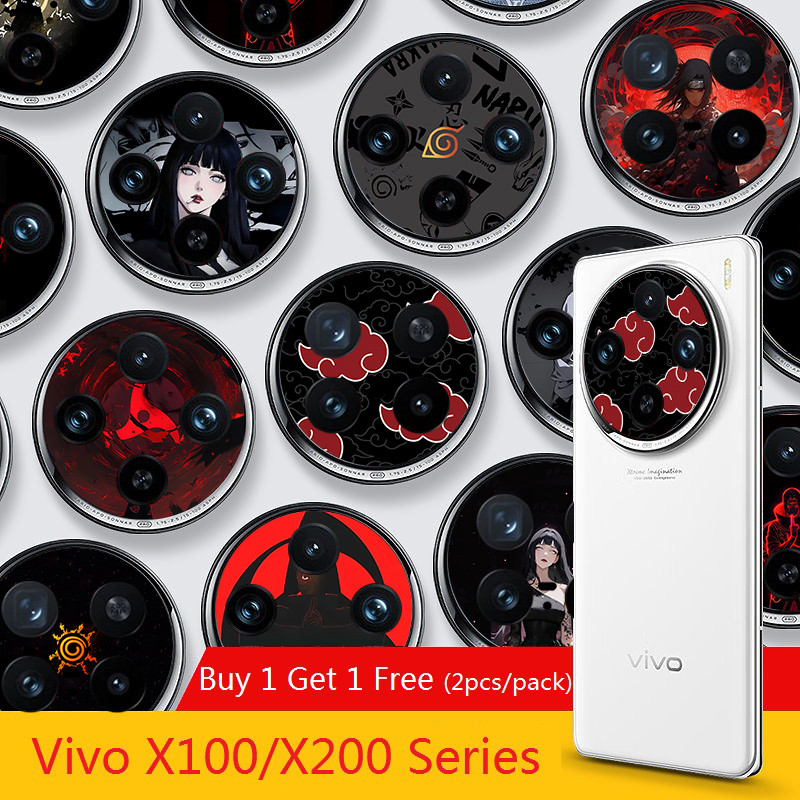สําหรับ Vivo X300 Pro X200 Pro Mini X100S X100 Ultra Naruto ตัวอักษร Hyuga Hinata Uchiha Sasuke Kakashi เลนส์สติกเกอร์ตกแต่งกล้องสติกเกอร์นุ่มฟิล์มสวมใส่ Anti-scratch
