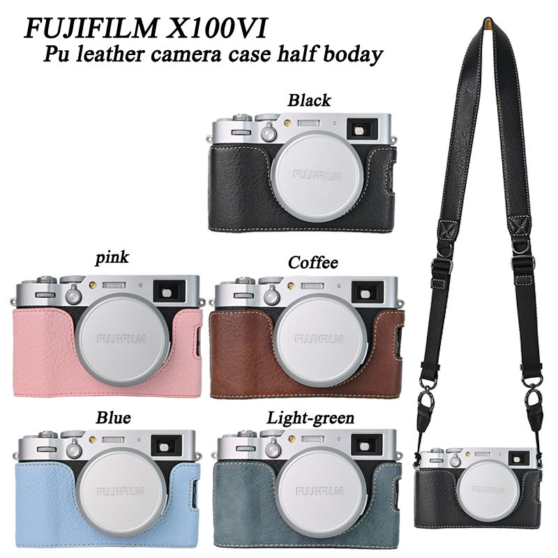 เคสกล้องหนัง Pu ครึ่งตัวสําหรับ Fujifilm X100 VI X100 Mark VI
