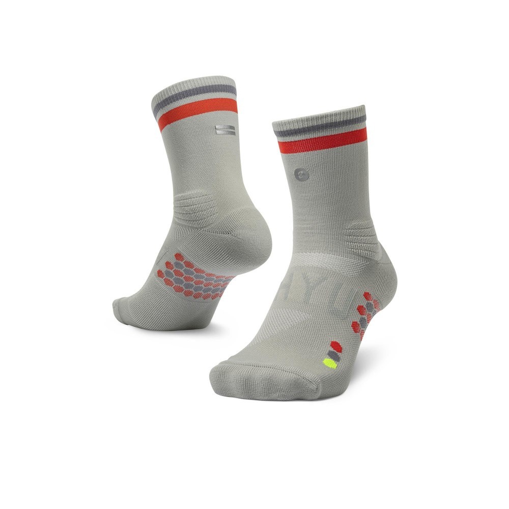 ถุงเท้าแข่ง Shyu - เหล็กแดงสีเงิน