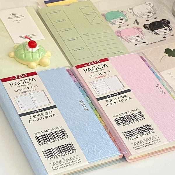 weekly planner planner 2025 สมุดบันทึก 2025 Rainbow Index Page Schedule Book คู่มือญี่ปุ่นแบบพกพาแบบ