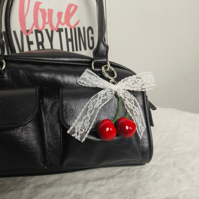 bag_1(BAG2308) พวงกุญแจ-เชอร์รี่โบว์ ที่ห้อยกระเป๋า+ห้อยมือถือ