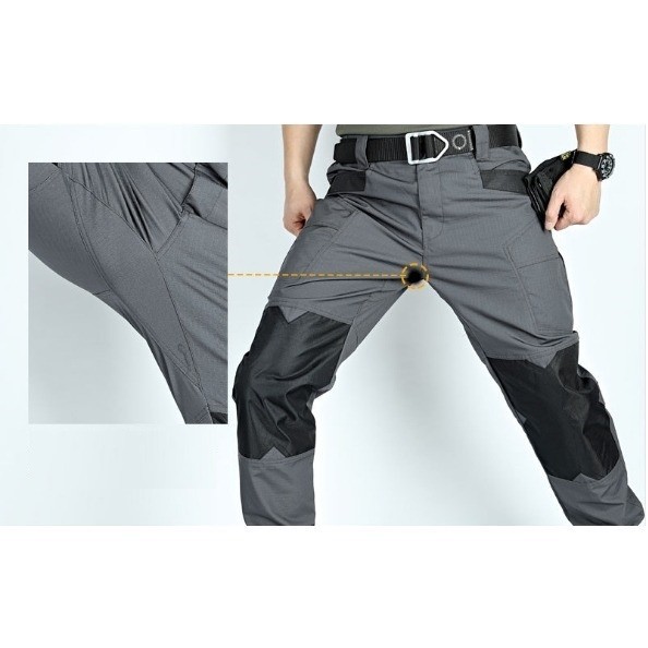 ZITY🔥กางเกงคาร์โก้ผู้ชาย IX6/IX11 S-3XL หลายกระเป๋า  กันน้ำ ดูดซับเหงื่อ ชุดฝึกซ้อม ดูดซับเหงื่อ⚡กรุงเทพจัดส่งสินค้า - รูปที่ 3