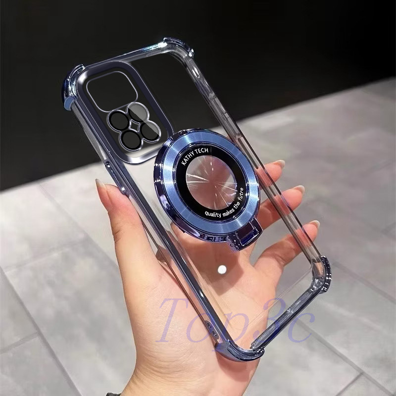 เคส POCO M4 PRO 5G Bracket สไตล์ถุงลมนิรภัยป้องกันการตกเคสโทรศัพท์โปร่งใส CDSJ