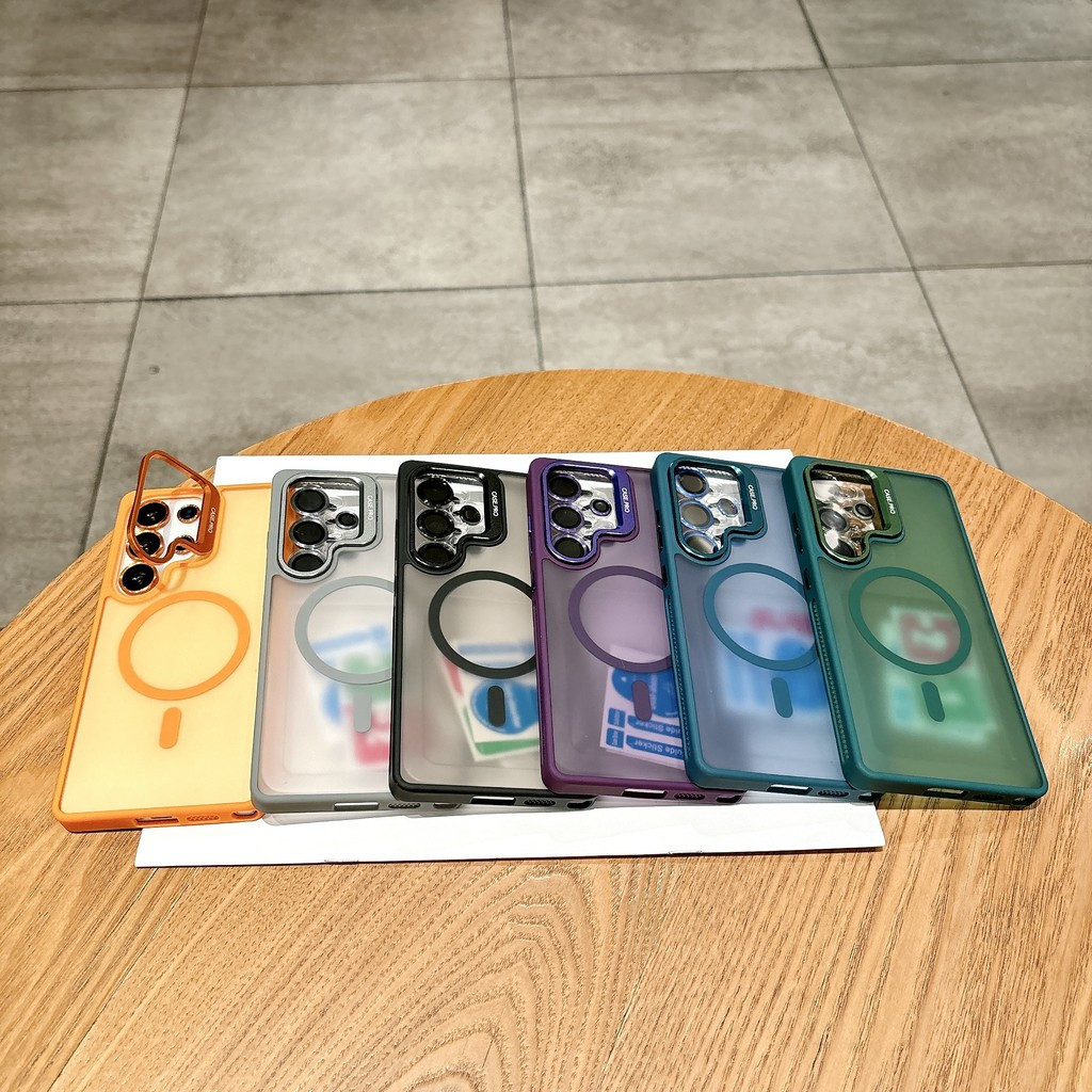 สำหรับ Samsung S25 Ultra S25 Plus S24 Ultra Plus เคสที่เป็นมิตรต่อผิว โลหะด้าน กลวง ขายึดเลนส์ เคสแม่เหล็ก ป้องกันเลนส์แก้ว โปร่งแสง แข็ง ป้องกันการกระแทก - รูปที่ 6