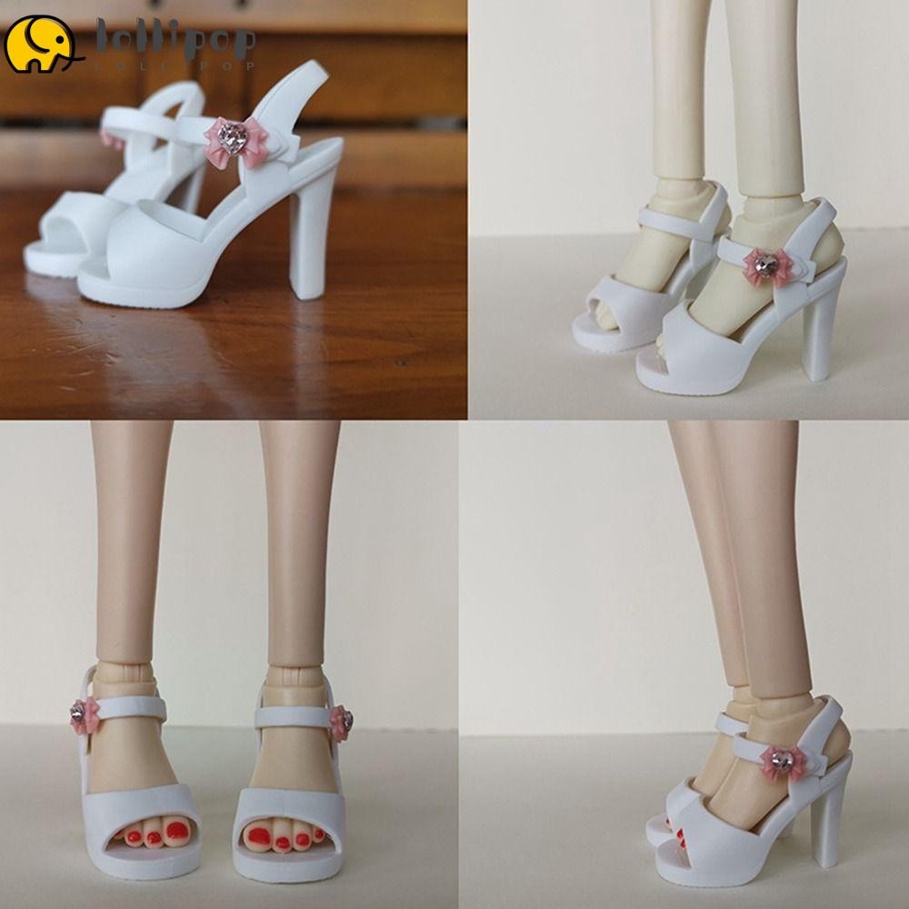 Lollipo1 Original ตุ๊กตารองเท้า,ตุ๊กตาอุปกรณ์เสริมน่ารักรองเท้าส้นสูง,Multicolors Mini Casual รองเท้าแตะสําหรับ 1/4 1/6 BJD 30/45 ซม.ตุ๊กตา