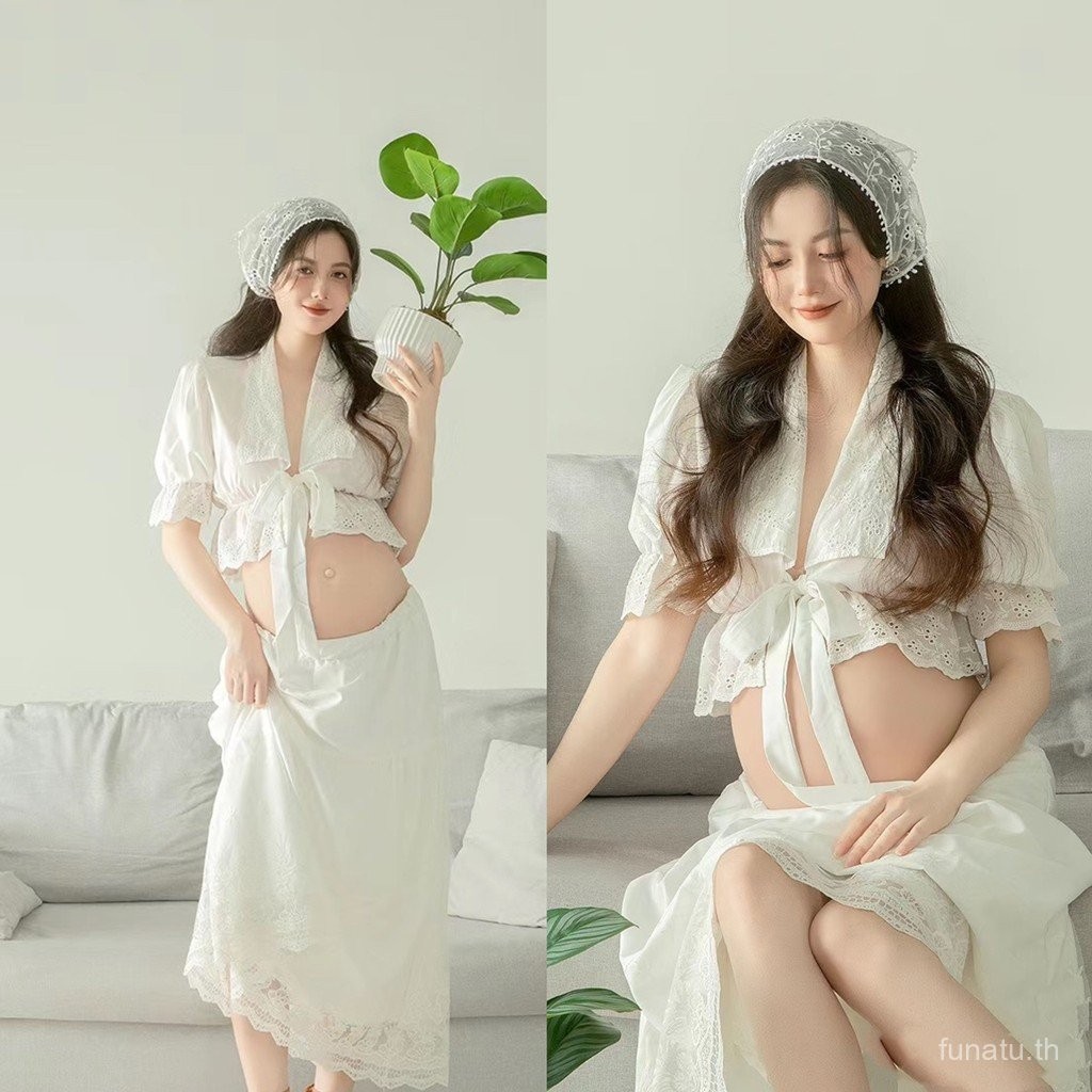 ชุดถ่ายภาพคนท้อง สไตล์ย้อนยุค สไตล์ภาพวาดสีน้ำมัน สไตล์เกาหลีใหม่ ชุดถ่ายภาพคนท้องสำหรับการถ่ายภาพ