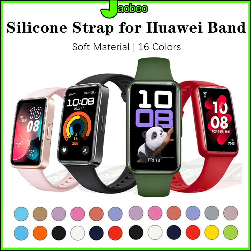 สายซิลิโคนนุ่ม for Huawei Band 10 / Huawei Band 9 / Huawei Band 8 สายกันน้ำและทนทาน for Huawei / Honor Band 7 6