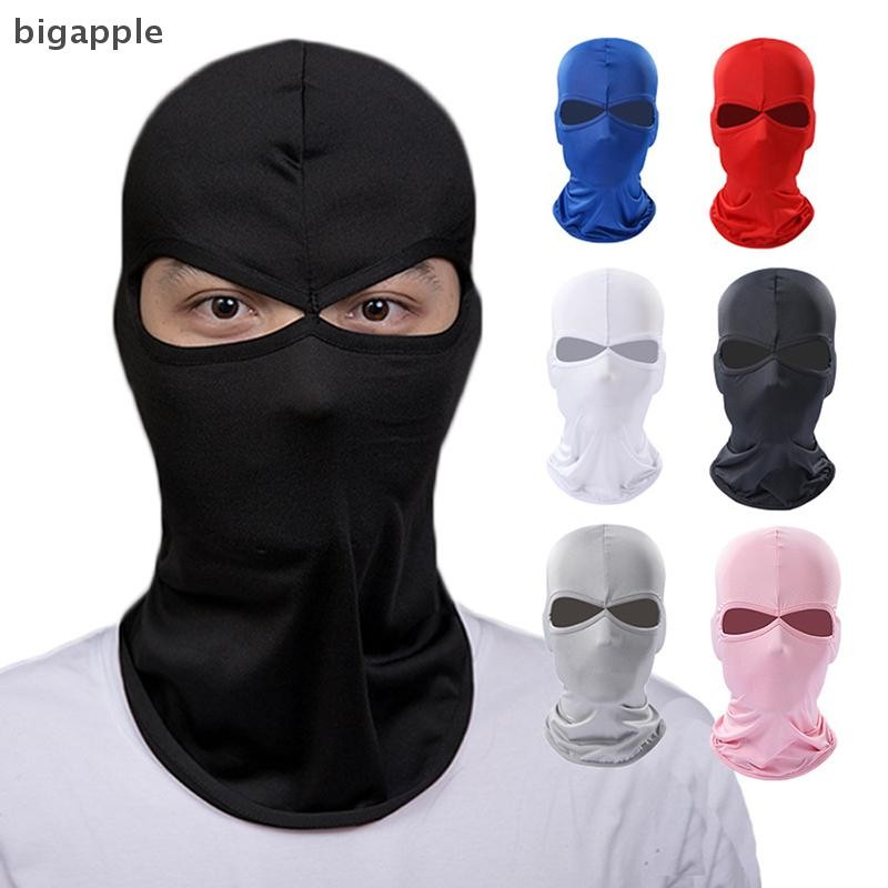 Bigapple 2 หลุม Balaclava หน้ากากรถจักรยานยนต์ Moto หมวกกันน็อคสกีคอ Full Face Mask Windproof Biker 